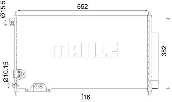 Condenser, air conditioning BEHR AC 826 000S