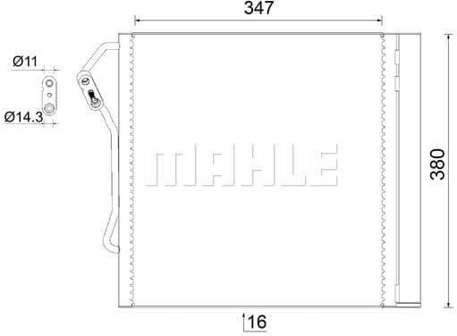 Condenser, air conditioning BEHR AC 451 000S
