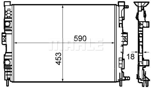 Radiator, engine cooling BEHR CR 1690 000S - image 2