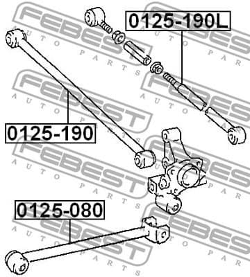 Control/Trailing Arm, wheel suspension 0125-190L - image 2