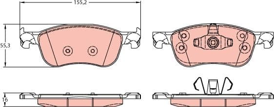 Brake Pad Set, disc brake GDB2186
