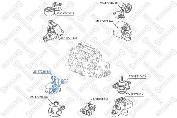 Mounting, engine 25-17215-SX