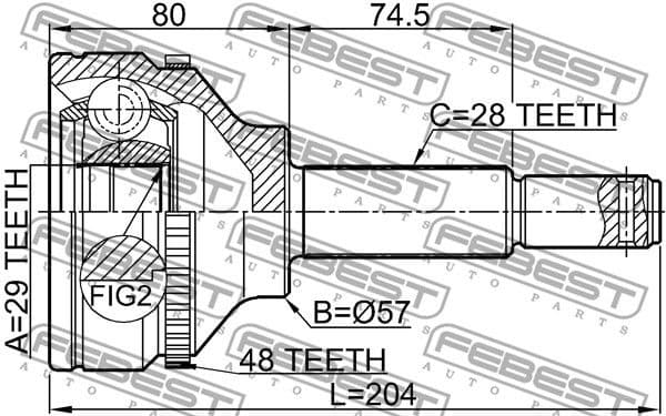 Joint Kit, drive shaft 2110-TT9A48 - image 2