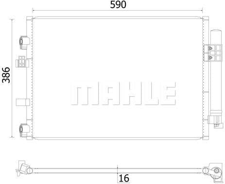 Condenser, air conditioning BEHR AC 930 000S