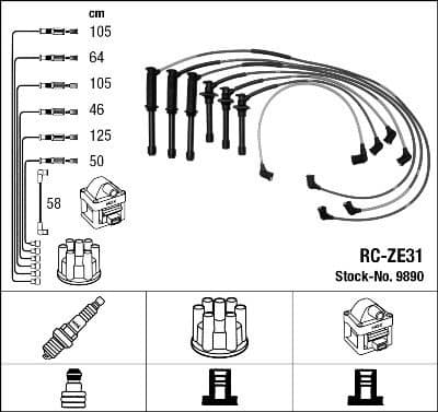 Ignition Cable Kit RC-ZE31