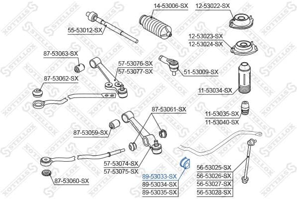 Mounting, stabiliser bar 89-53033-SX - image 2