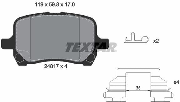 Brake Pad Set, disc brake Q+ 2481701