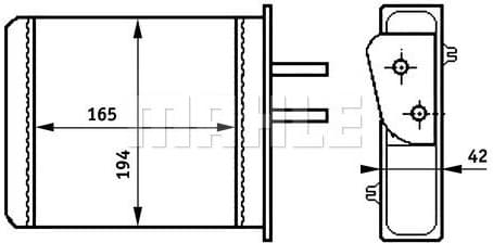 Heat Exchanger, interior heating BEHR AH 159 000S