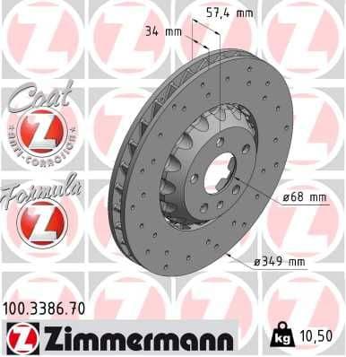 Brake Disc FORMULA Z BRAKE DISC 100.3386.70