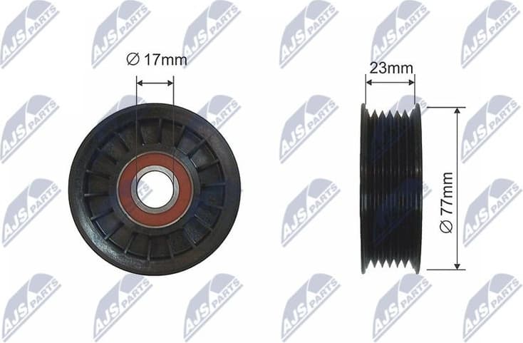 Tensioner Pulley, V-ribbed belt RNK-CH-014