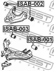 Mounting, control/trailing arm ISAB-001 - image 2