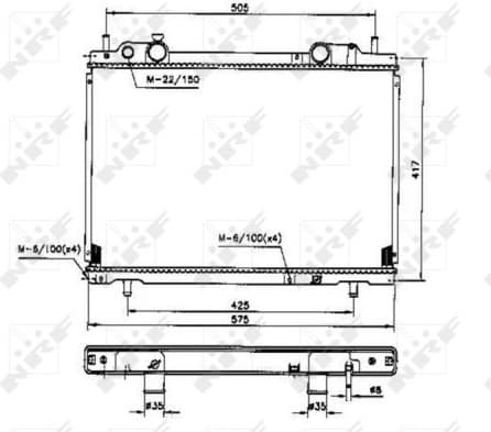 Radiator, engine cooling 53200