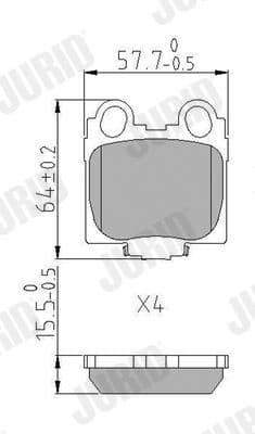 Brake Pad Set, disc brake 573915J - image 2