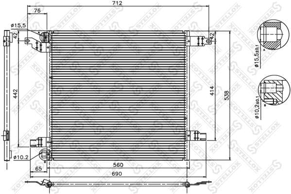 Condenser, air conditioning 10-45221-SX