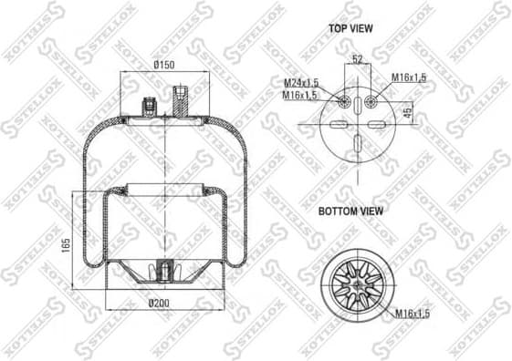 Bellow, air suspension 84-00120-SX