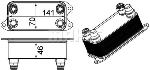 Oil Cooler, automatic transmission BEHR *** PREMIUM LINE *** CLC 227 000P - image 2