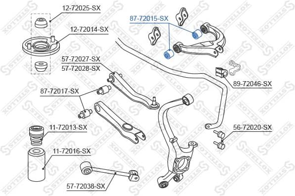Mounting, control/trailing arm 87-72015-SX - image 2