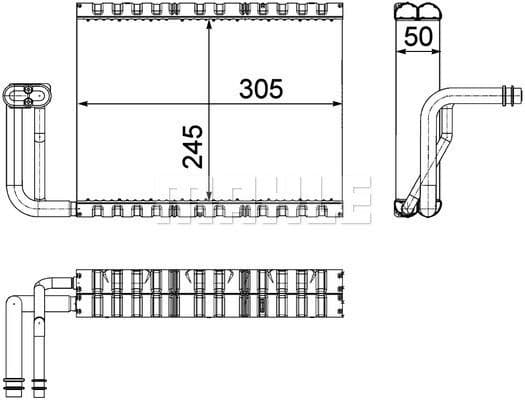 Evaporator, air conditioning BEHR *** PREMIUM LINE *** AE 88 000P - image 2