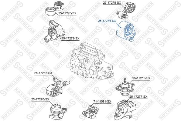 Mounting, engine 25-17274-SX