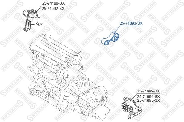 Mounting, engine 25-71093-SX - image 2