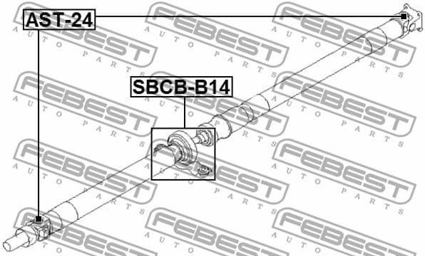 Bearing, propshaft centre bearing SBCB-B14 - image 2