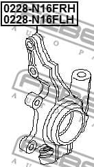 Steering Knuckle, wheel suspension 0228-N16FRH - image 2