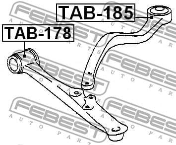 Mounting, control/trailing arm TAB-185 - image 2