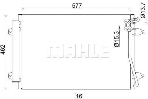 Condenser, air conditioning BEHR AC 954 000S