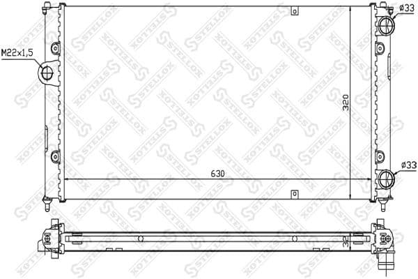Radiator, engine cooling 10-25245-SX
