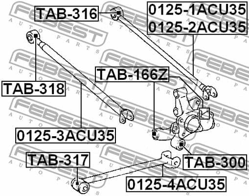 Mounting, control/trailing arm TAB-300 - image 2