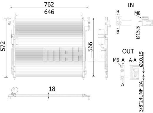 Condenser, air conditioning BEHR AC 138 000S
