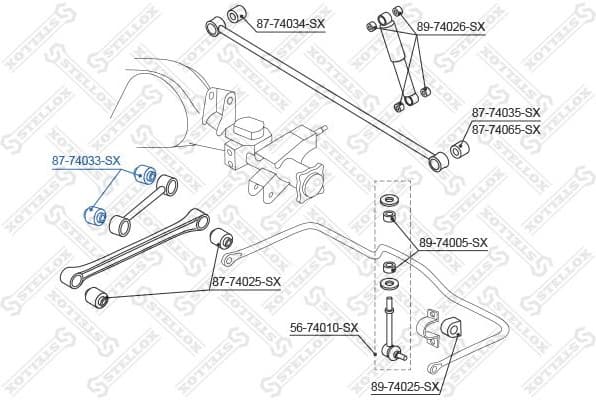 Mounting, control/trailing arm 87-74033-SX - image 2
