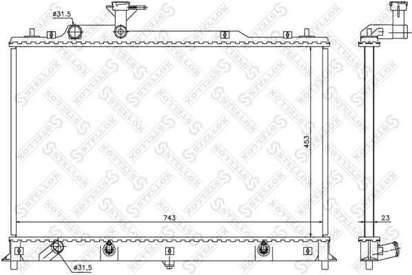 Radiator, engine cooling 10-26711-SX