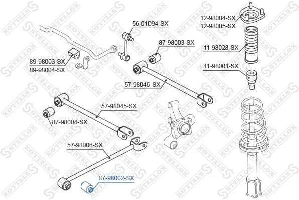 Mounting, control/trailing arm 87-98002-SX - image 2