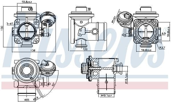 EGR Valve ** FIRST FIT ** 98304 - image 7