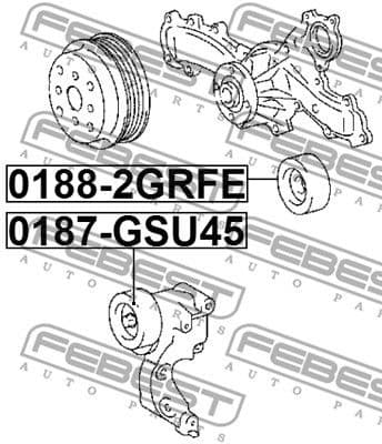 Tensioner Pulley, V-ribbed belt 0187-GSU45 - image 2