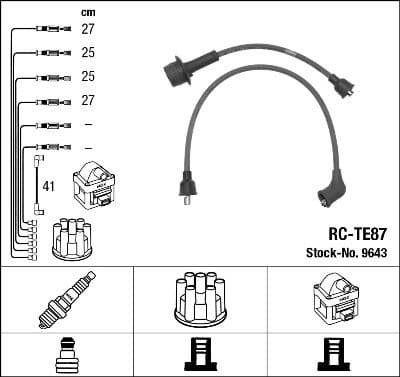 Ignition Cable Kit RC-TE87