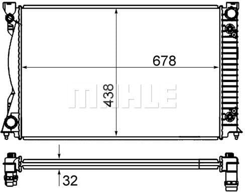 Radiator, engine cooling BEHR CR 842 000S