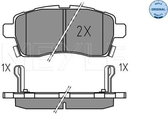 Brake Pad Set, disc brake MEYLE-ORIGINAL: True to OE. 025 228 5015