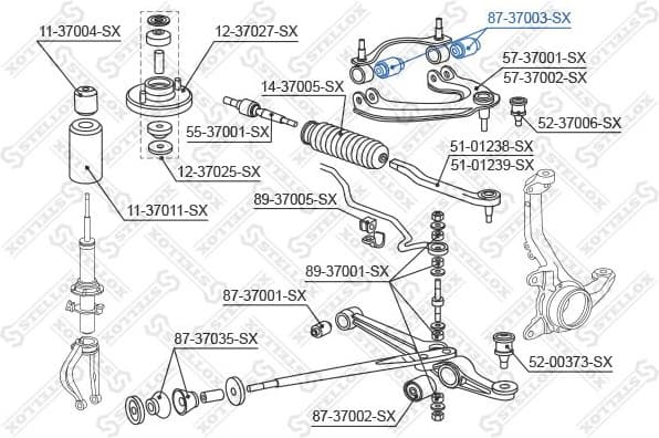 Mounting, control/trailing arm 87-37003-SX - image 2