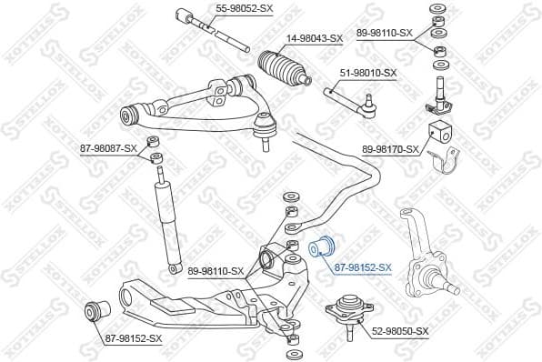 Mounting, control/trailing arm 87-98152-SX - image 2