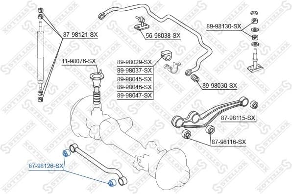 Mounting, control/trailing arm 87-98126-SX - image 2