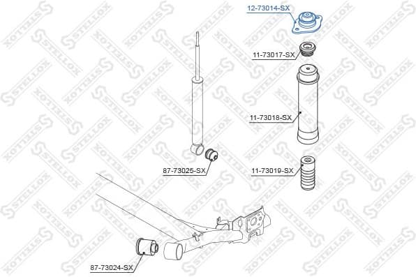 Suspension Strut Support Mount 12-73014-SX - image 2