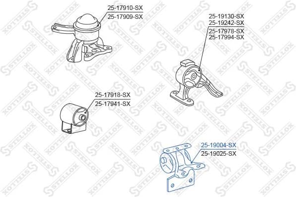 Mounting, engine 25-19004-SX