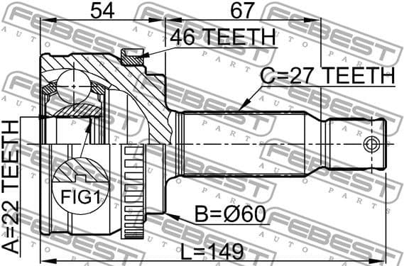 Joint Kit, drive shaft 1210-ELNA46 - image 2