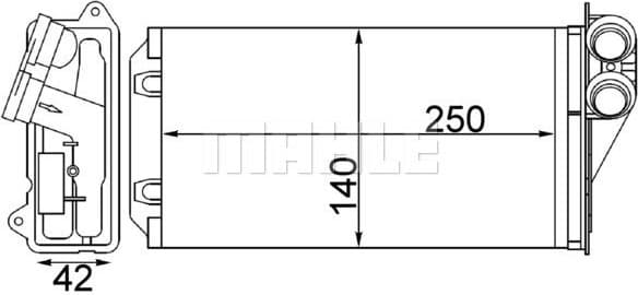 Heat Exchanger, interior heating BEHR AH 245 000S