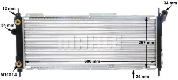 Radiator, engine cooling BEHR CR 357 000S - image 11