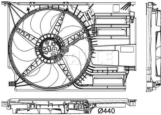 Fan, engine cooling BEHR *** PREMIUM LINE *** CFF 403 000P