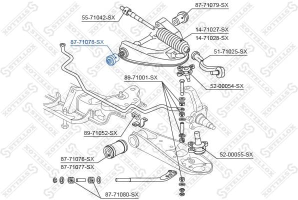 Mounting, control/trailing arm 87-71078-SX - image 2