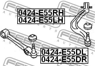 Control/Trailing Arm, wheel suspension 0424-E55LH - image 2